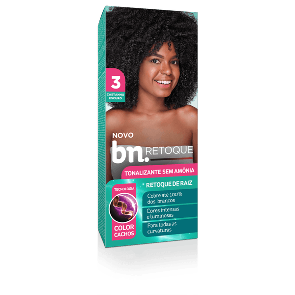 Tonalizante Castanho Escuro 3.0 Sem Amônia 90g | bn.Cachos